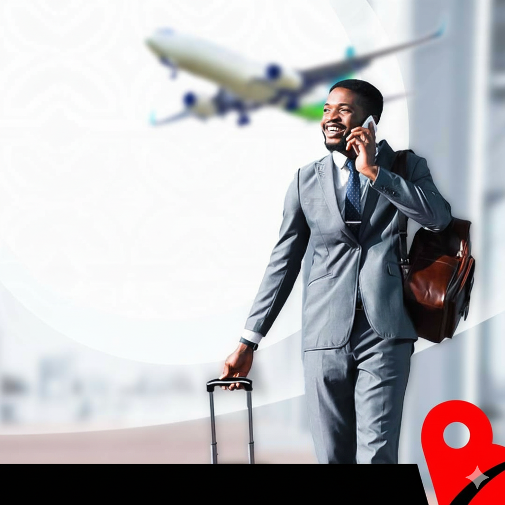 Business and investment trip flyer showing travel opportunities